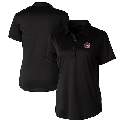 Women's Cutter & Buck Black Winston-Salem State Rams Prospect Textured Stretch Polo