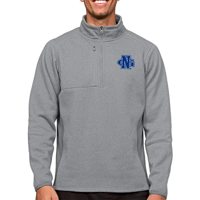 Men's Antigua Heathered North Georgia Nighthawks Course Quarter-Zip Pullover Top