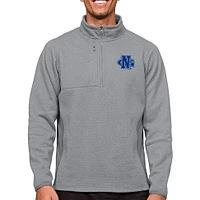 Men's Antigua Heathered North Georgia Nighthawks Course Quarter-Zip Pullover Top
