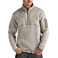 Men's Antigua Oatmeal Truckee Meadows Community College Fortune Quarter-Zip Jacket