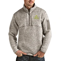 Men's Antigua Oatmeal Truckee Meadows Community College Fortune Quarter-Zip Jacket