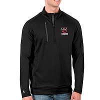 Men's Antigua Black Northwest-Shoals Community College Generation Quarter-Zip Pullover Top