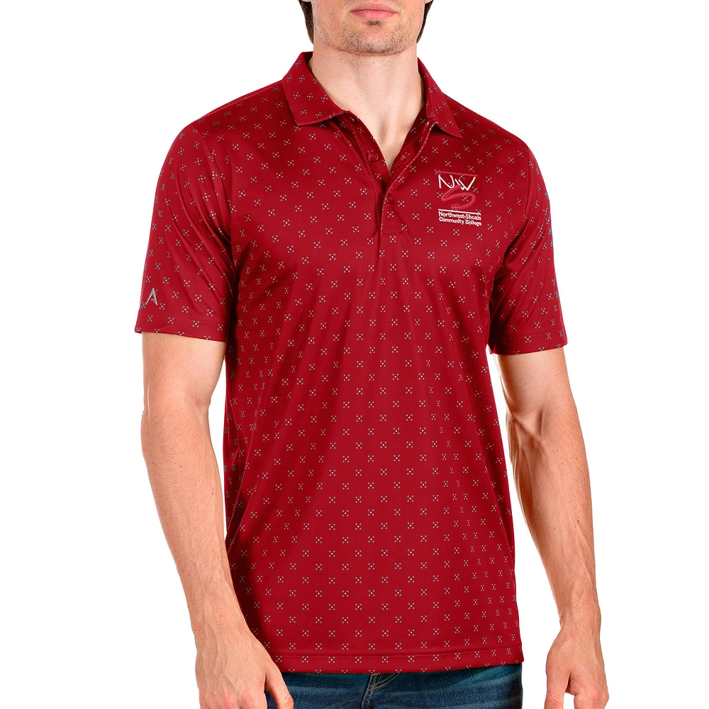 Men's Antigua Red Northwest-Shoals Community College Spark Polo