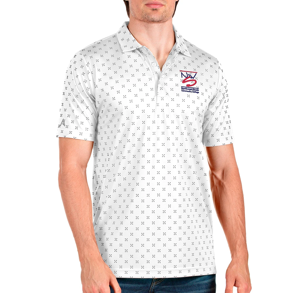 Men's Antigua White Northwest-Shoals Community College Spark Polo