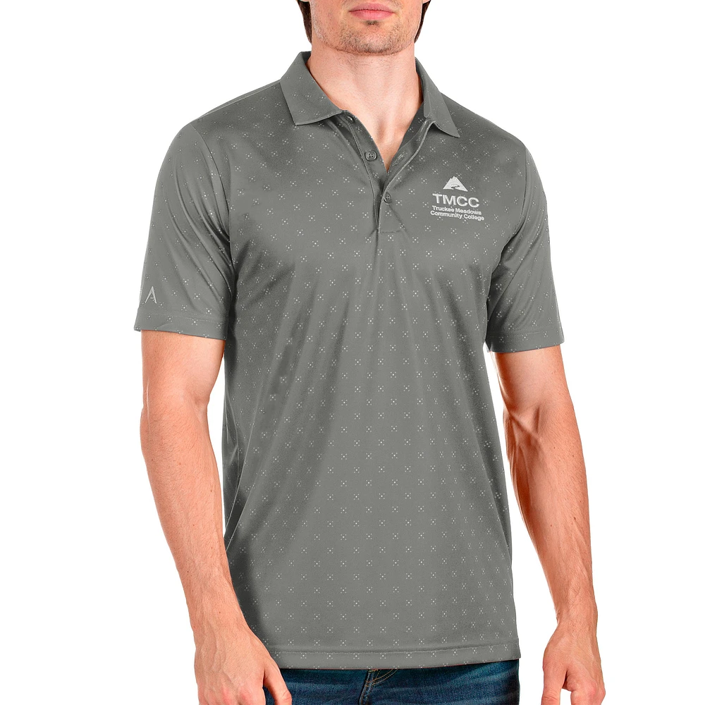 Men's Antigua Steel Truckee Meadows Community College Spark Polo