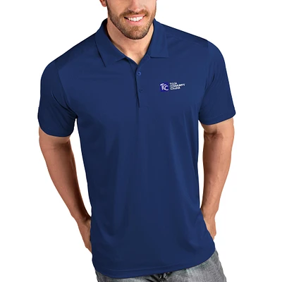Men's Antigua Black Tulsa Community College Tribute Polo