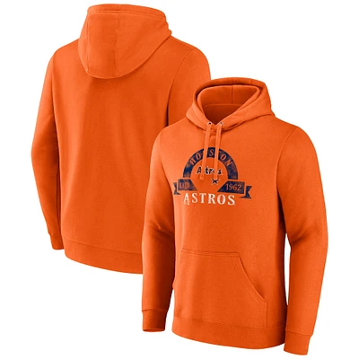 Men's Majestic Orange Houston Astros Utility Pullover Hoodie