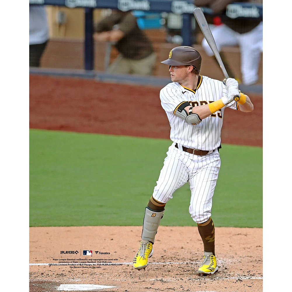 Jake Cronenworth San Diego Padres Unsigned Prepares to Bat White Jersey Photograph