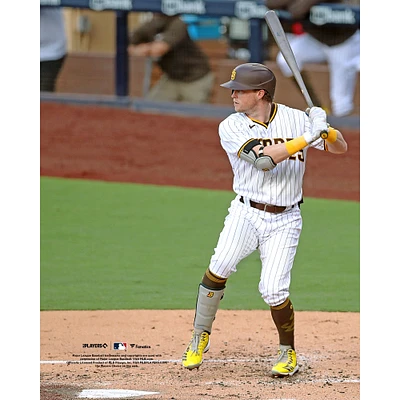 Jake Cronenworth San Diego Padres Unsigned Prepares to Bat White Jersey Photograph