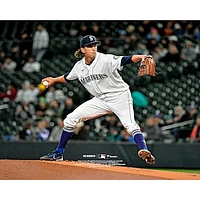 Logan Gilbert Seattle Mariners Unsigned Throws First Inning Pitch Photograph