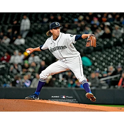 Logan Gilbert Seattle Mariners Unsigned Throws First Inning Pitch Photograph