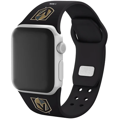 Black Vegas Golden Knights Silicone Apple Watch Band