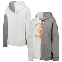Women's Gameday Couture Gray/White Tennessee Volunteers Split Pullover Hoodie