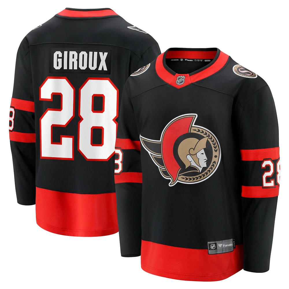 Men's Fanatics Claude Giroux Black Ottawa Senators Home Premier Breakaway Player - Jersey