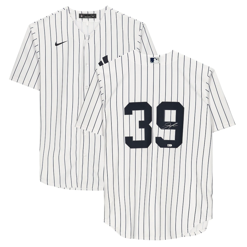 Jose Trevino White New York Yankees Autographed Nike Replica Jersey