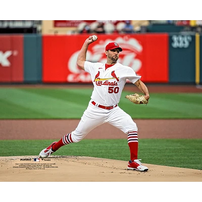 Adam Wainwright St. Louis Cardinals Unsigned Delivers First Inning Pitch Photograph