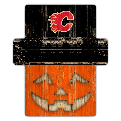 Calgary Flames 12" x 12" Jack-O-Lantern Display