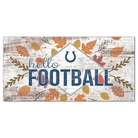 Indianapolis Colts 6'' x 12'' Hello Football Wall Art