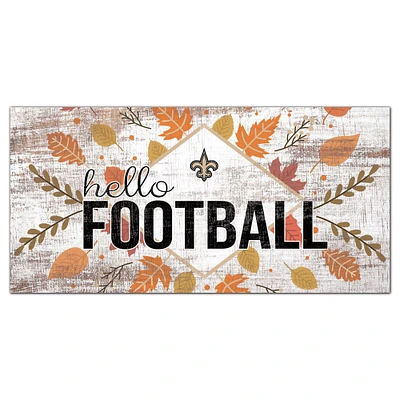 New Orleans Saints 6'' x 12'' Hello Football Wall Art