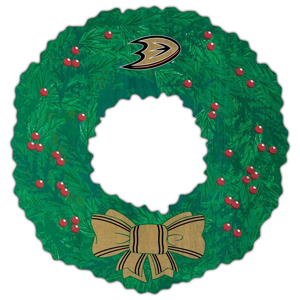 Anaheim Ducks 16'' Team Wreath Sign