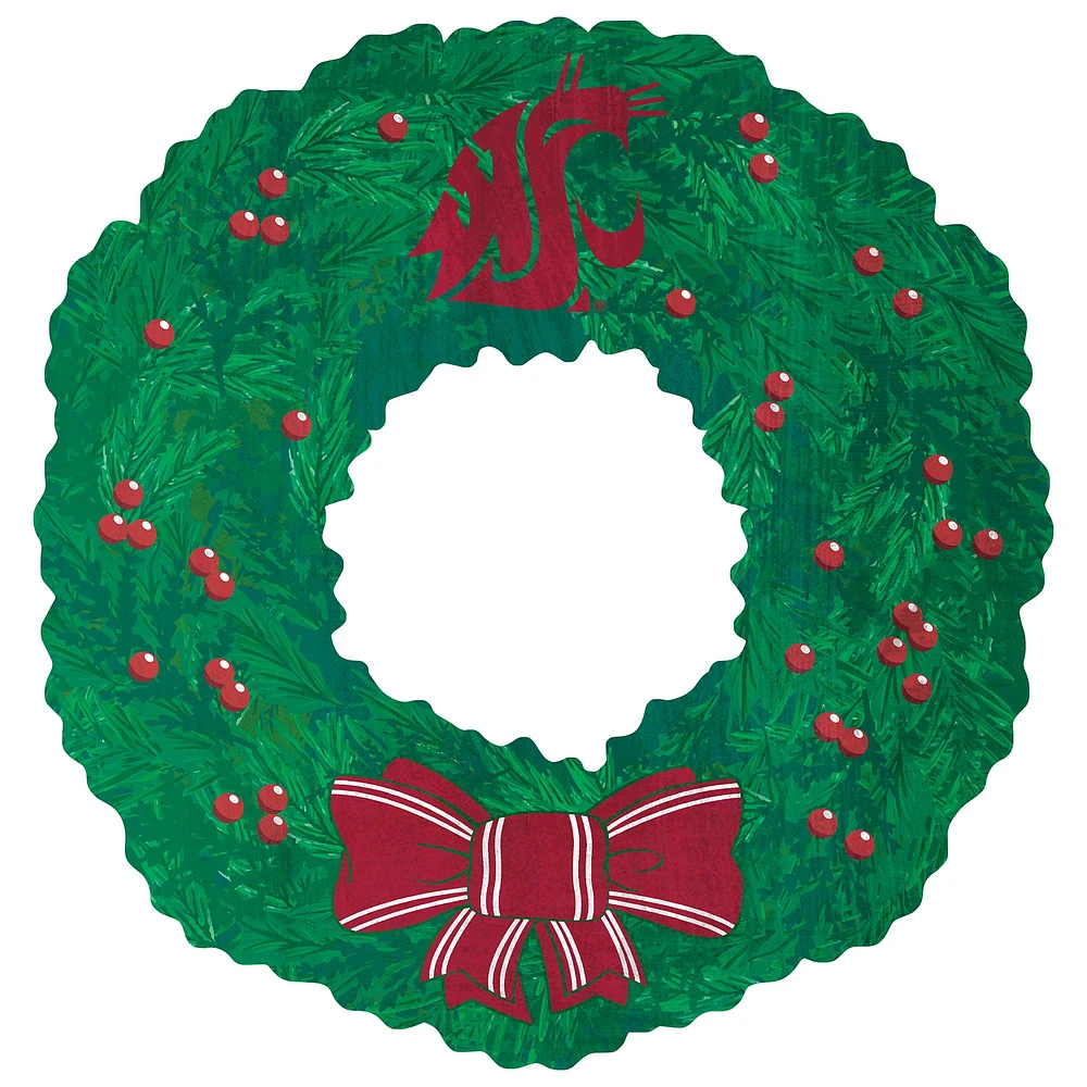 Washington State Cougars 16'' Team Wreath Sign