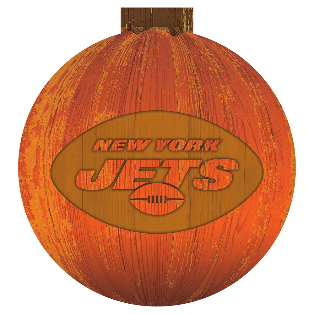 New York Jets 12'' Pumpkin Sign