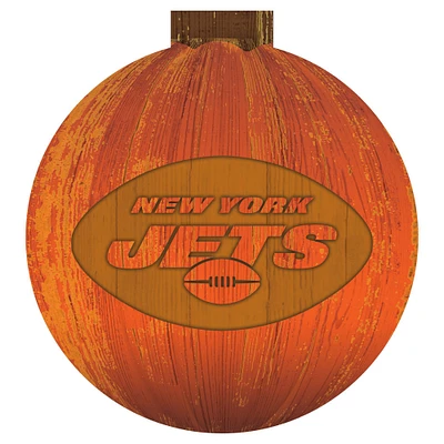 New York Jets 12'' Pumpkin Sign