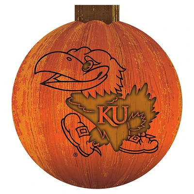 Kansas Jayhawks 12'' Pumpkin Sign