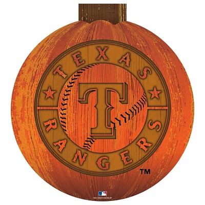 Texas Rangers 12'' Pumpkin Sign