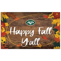New York Jets 11'' x 19'' Happy Fall Y'all Sign
