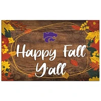 Kansas State Wildcats 11'' x 19'' Happy Fall Y'all Sign