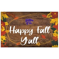 Kansas State Wildcats 11'' x 19'' Happy Fall Y'all Sign