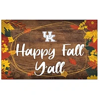 Kentucky Wildcats 11'' x 19'' Happy Fall Y'all Sign