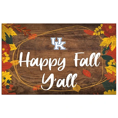 Kentucky Wildcats 11'' x 19'' Happy Fall Y'all Sign