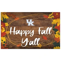 Kentucky Wildcats 11'' x 19'' Happy Fall Y'all Sign