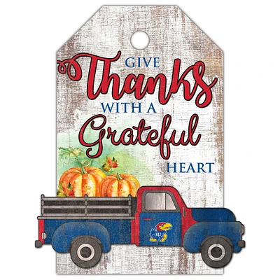 Kansas Jayhawks 11'' x 19'' Gift Tag Truck Sign