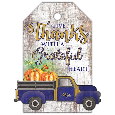 Baltimore Ravens 11'' x 19'' Gift Tag Truck Sign