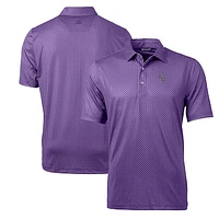 Men's Cutter & Buck Purple Colorado Rockies Big & Tall Pike Banner Print Polo