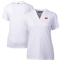 Women's Cutter & Buck White San Francisco 49ers Forge Stretch Blade Polo