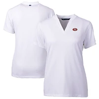 Women's Cutter & Buck White San Francisco 49ers Forge Stretch Blade Polo