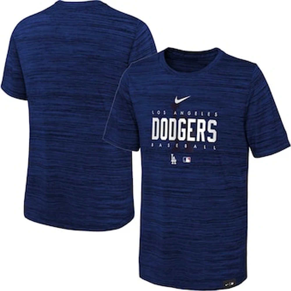 Youth Nike Royal Los Angeles Dodgers Authentic Collection Velocity Practice Performance - T-Shirt