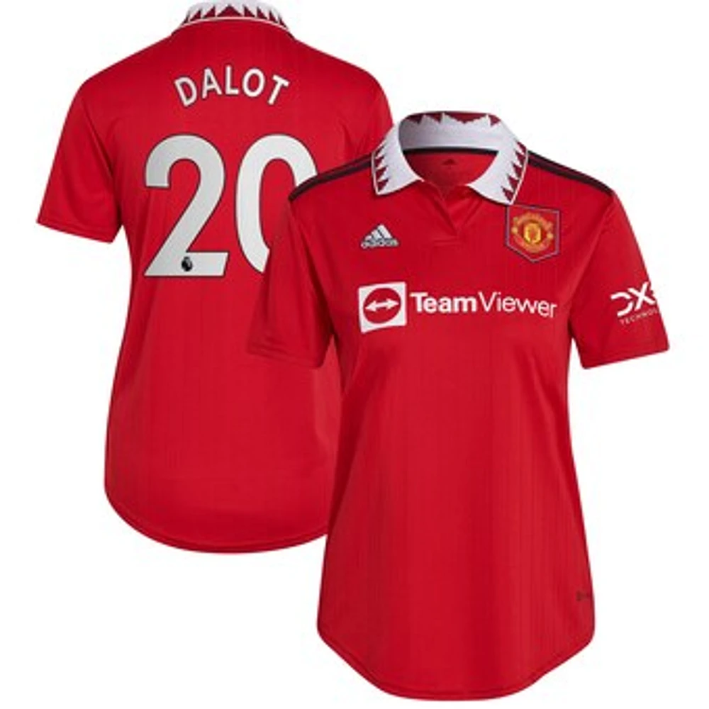 Women's adidas Diogo Dalot Red Manchester United 2022/23 Home Replica Player Jersey