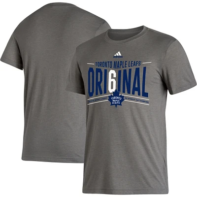 Men's adidas Heather Gray Toronto Maple Leafs Original 6 Tri-Blend T-Shirt