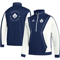 Men's adidas Blue Toronto Maple Leafs Team Classics Half-Zip Jacket