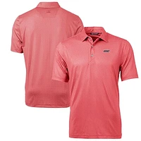 Men's Cutter & Buck Red UIC Flames Big Tall Pike Banner Print Polo