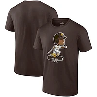 Men's Fanatics Juan Soto Brown San Diego Padres Bobble Head T-Shirt