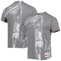 Men's Mitchell & Ness Kareem Abdul-Jabbar Heather Gray Milwaukee Bucks Above The Rim T-Shirt