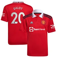 Youth adidas Diogo Dalot Red Manchester United 2022/23 Home Replica Player Jersey