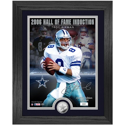Highland Mint Troy Aikman Dallas Cowboys 13'' x 16'' Hall of Fame Induction Replica Signature Photo Mint