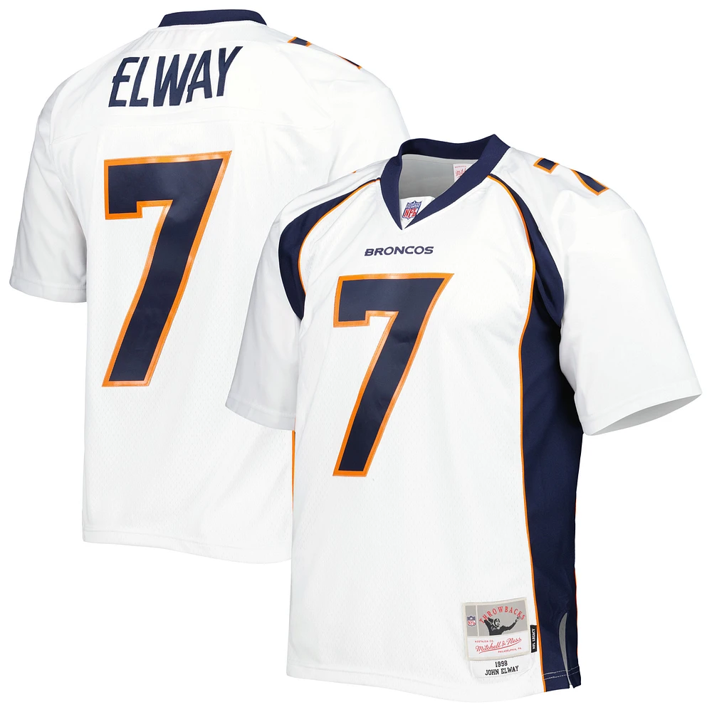 Men's Mitchell & Ness John Elway White Denver Broncos Legacy Replica Jersey